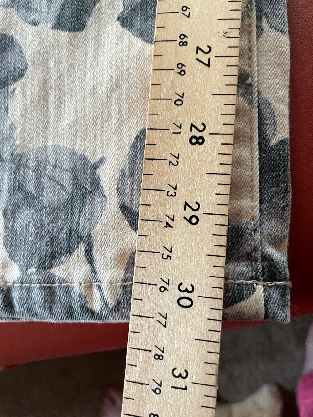 Chico's Stretch Denim Pants w/ Floral Print size 20/22 (Chico's 4) So Slimming - Picture 11 of 16